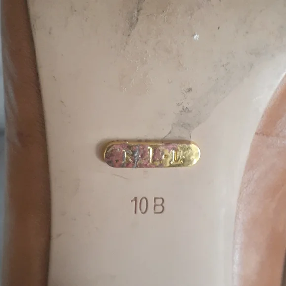 Lauren ralph Lauren tan leather pumps shoe  size 10B - Picture 13 of 16
